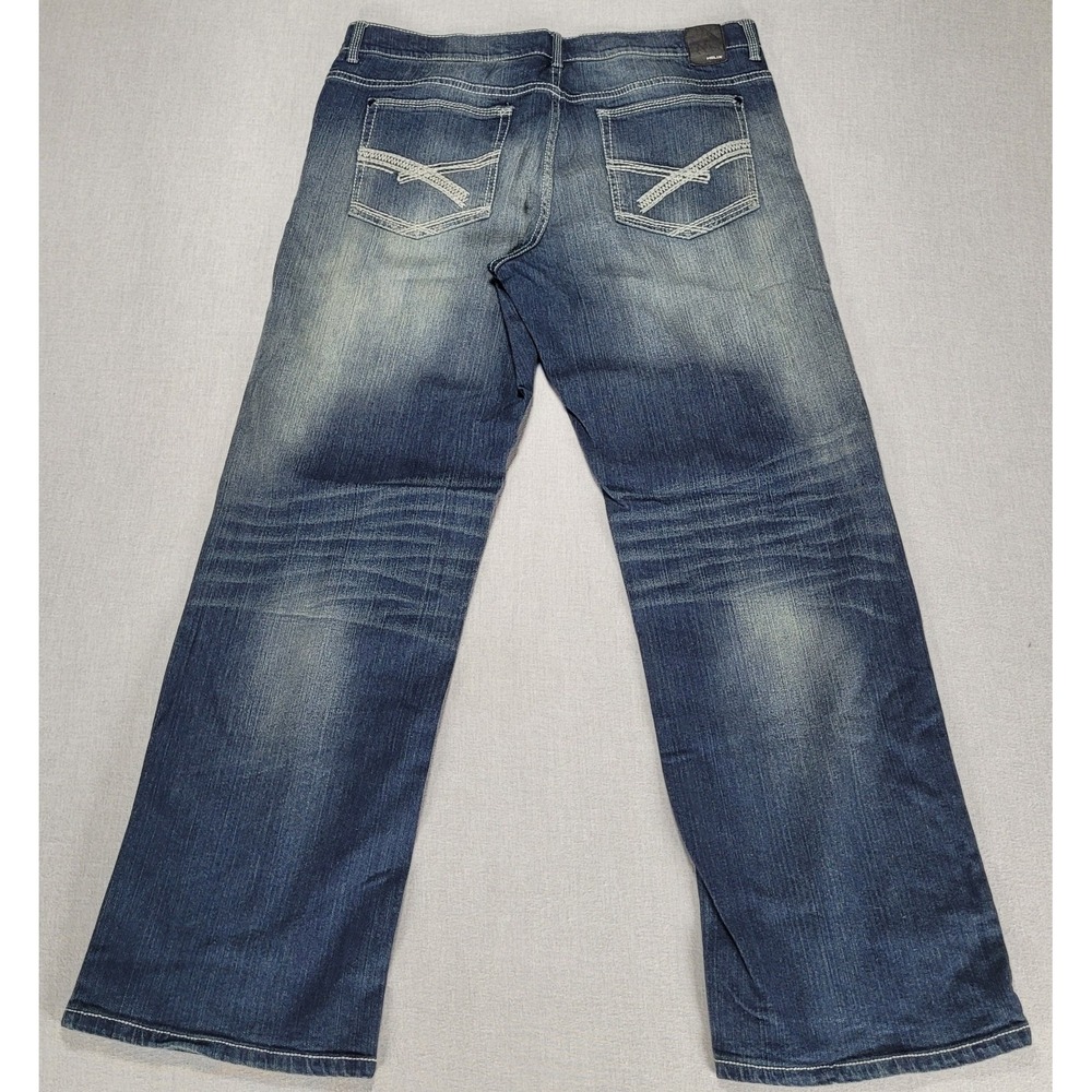 Men's Jeans Helix Boot Cut Loose Straight Size 36x32 Western Cowboy Wisker